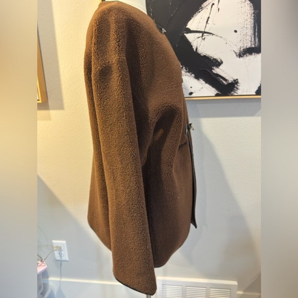 NWT Rebecca Minkhoff Shearling Toggle Jacket Relaxed Fit Coat Large - Picture 7 of 12